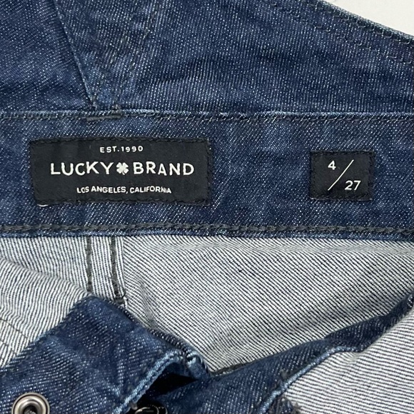 Lucky Brand Women's Bridgette Cropped Denim Overalls - Picture 5 of 10